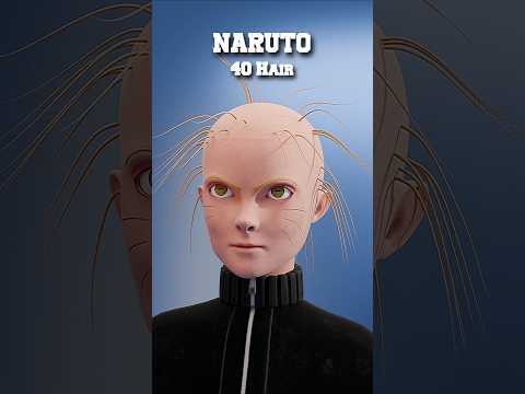Naruto Uzumaki With Hair #naruto #blender #hair #asmr