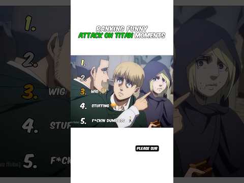 Top 5 Funny Attack On Titan Moments #anime #fypshorts